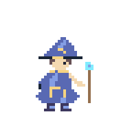 魔法使いのゲーム内ドット絵